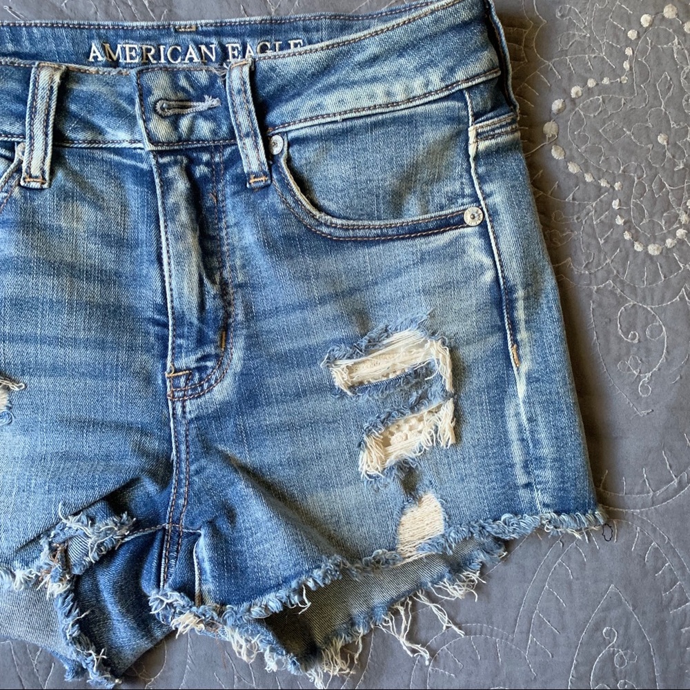 High Rise Jean Shorts